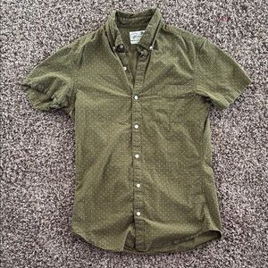 Olive Green Polka Dot Men's Shirt
